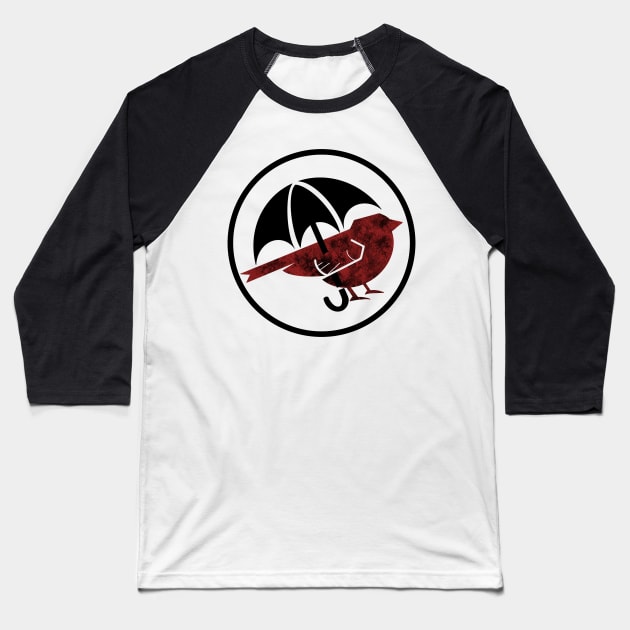 The Umbrella Sparrow Academy Logo Baseball T-Shirt by Shoryotombo